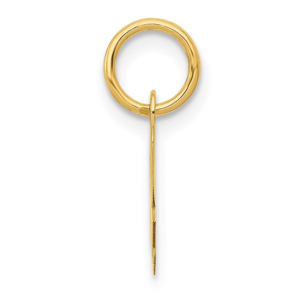 10k Yellow Gold Small Script Initial A Charm - image 2